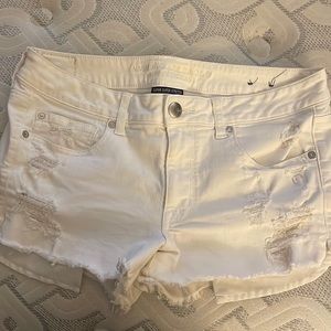 AE White Denim Shorts